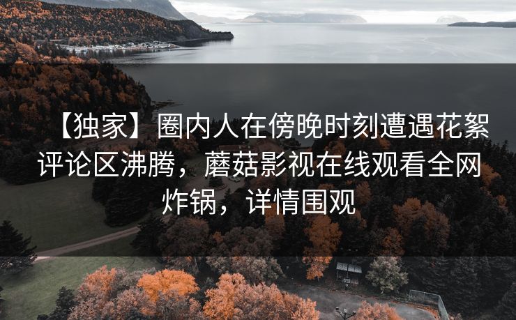 【独家】圈内人在傍晚时刻遭遇花絮评论区沸腾，蘑菇影视在线观看全网炸锅，详情围观