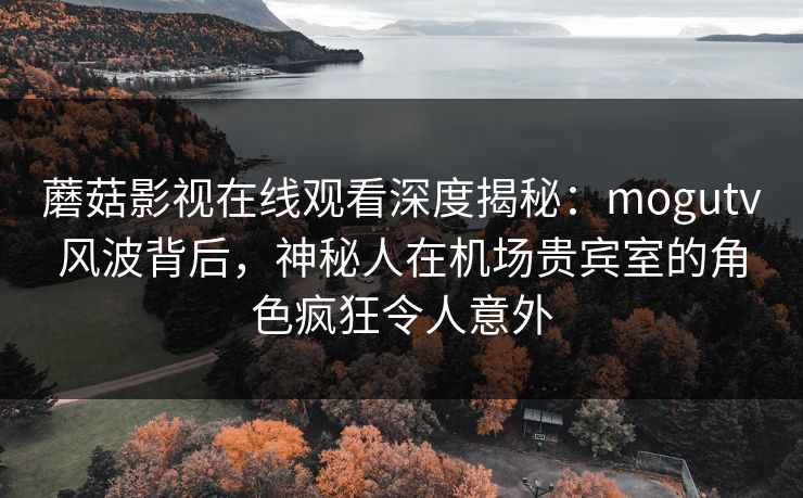 蘑菇影视在线观看深度揭秘：mogutv风波背后，神秘人在机场贵宾室的角色疯狂令人意外